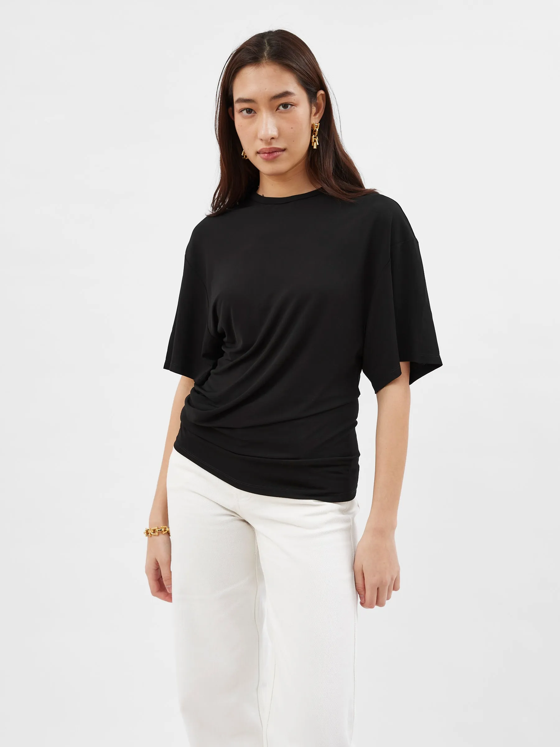 Side Cowl Waist Tee