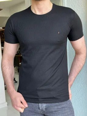 Slim Fit Short Sleeve Black T-shirt