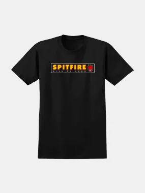 Spitfire Live To Burn Tee - Black