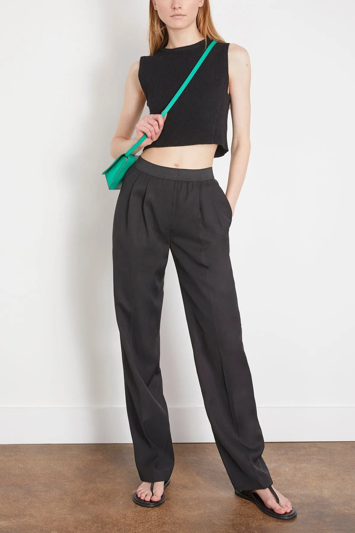 Takaroa Elastic Pant in Black