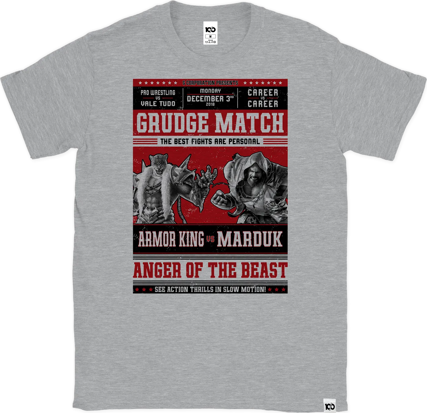 TEKKEN - 'Marduk vs Armor King Grudge Match' T-Shirt - Gray