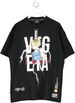 Vanquish Black Dbz Vegeta Oversized T Shirt UK L