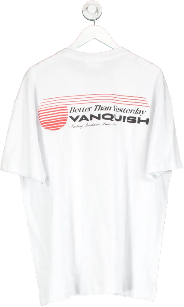 Vanquish White Athletics Division Fitted T Shirt UK L