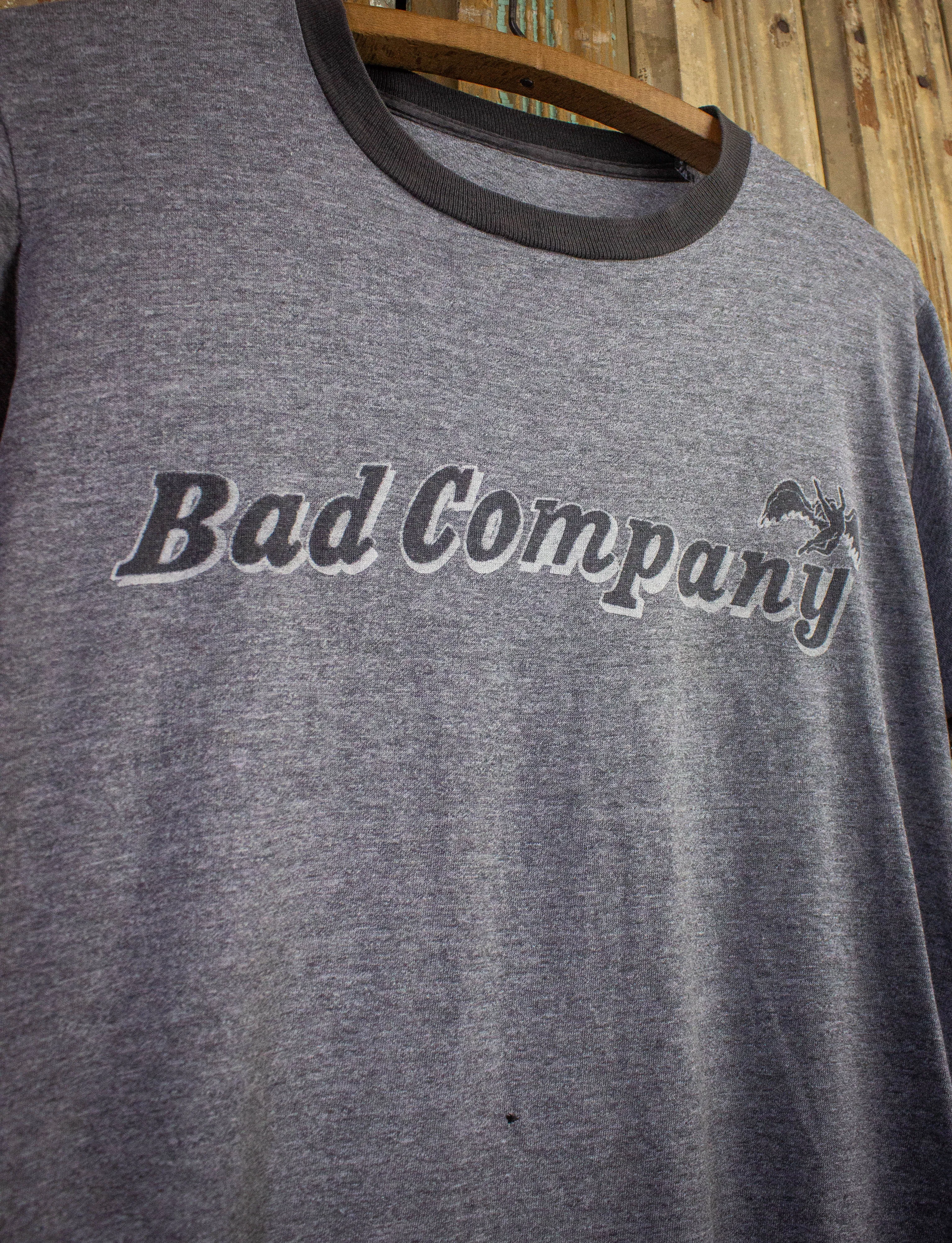 Vintage Bad Company Desolation Angels Concert Ringer T Shirt 1979 Gray Small