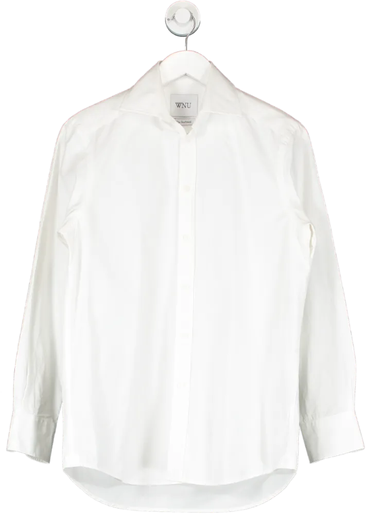 wnu White The Boyfriend Weave shirt  UK 8