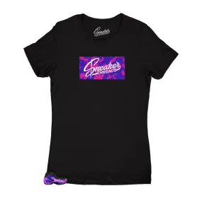 Women's Foam Purple Camo Shirt - ST Camo Box - Black