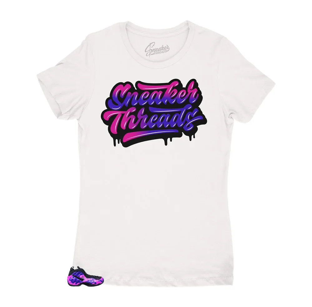 Women's Foam Purple Camo Shirt - ST Drip - White