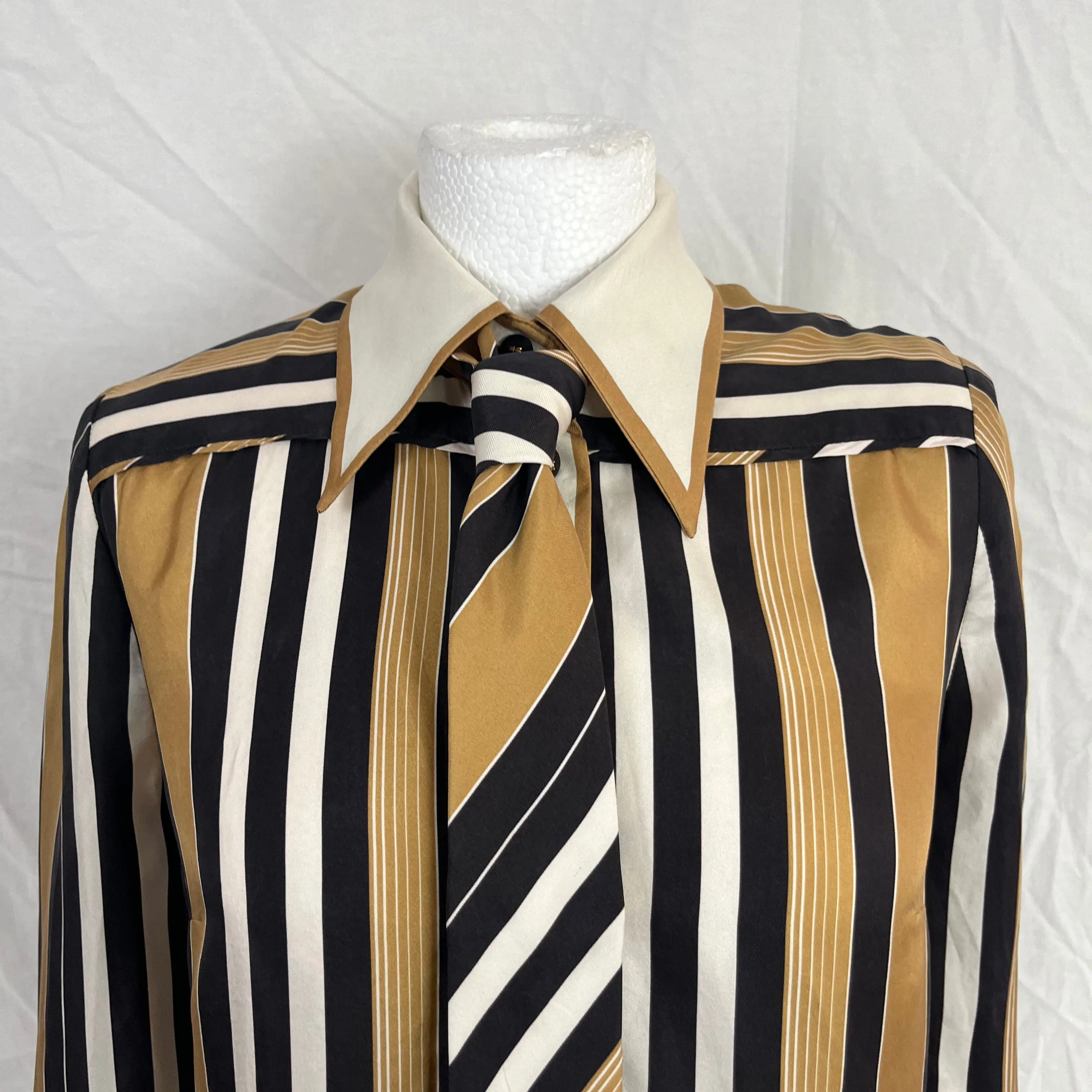 Zimmermann Silk Striped Shirt with Tie XS